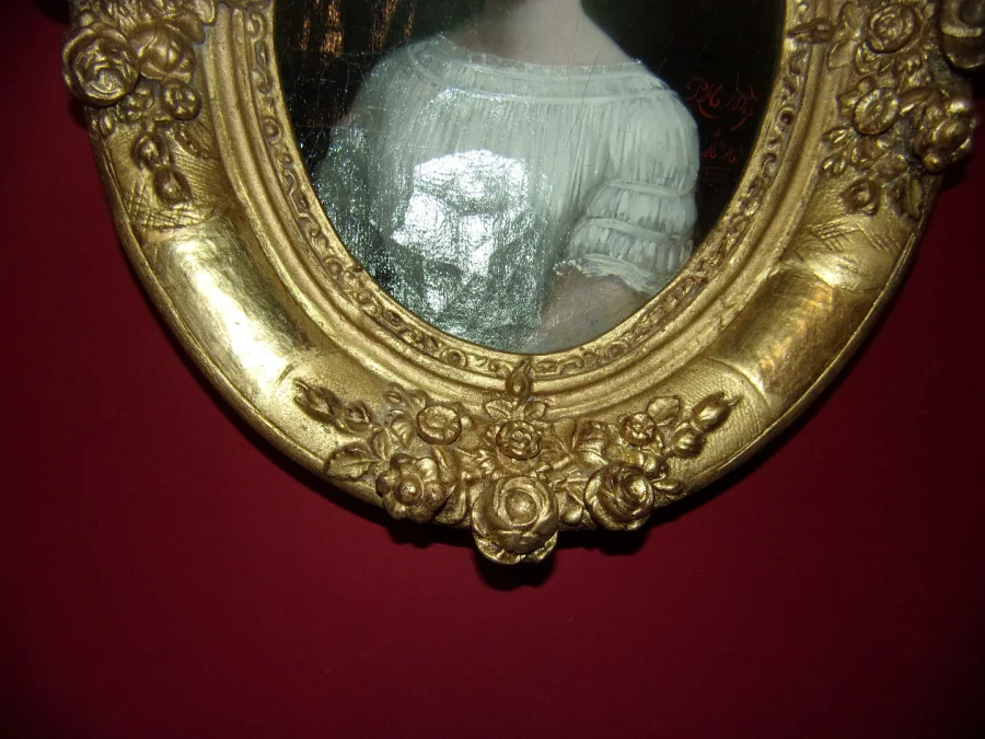 Portrait Of A Young Woman, Painting From The 19th Century.