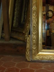 Art Deco Mirror, In Gilded And Silvered Wood, Early 20th Century.