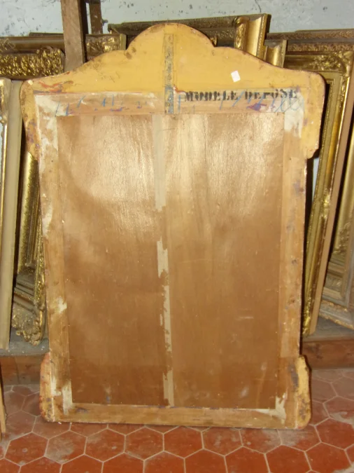 Art Deco Mirror, In Gilded And Silvered Wood, Early 20th Century.