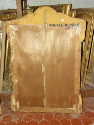 Art Deco Mirror, In Gilded And Silvered Wood, Early 20th Century.