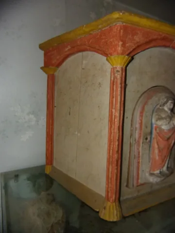 Polychrome Wooden Tabernacle, Christ Salvador Mundi, 18th Century.