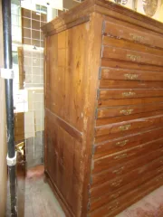 Wooden Architect's Or Surveyor's Plan Cabinet, Late 19th Century.