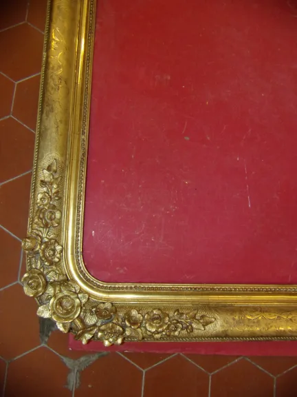 19th Century Gilded Wood Frame.