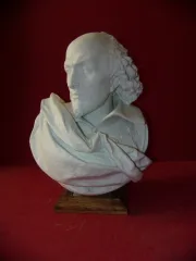 Bust Of Shakespeare, Late 19th Century Limoges Porcelain Cookie.
