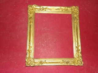 19th-century gilt frame, gold leaf