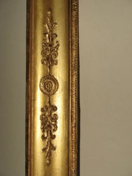 Paire de cadres époque 19ème en bois doré.