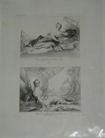 Gravuren, jeunes femmes époque 19ème.