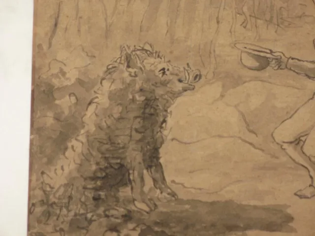 19th C WASH DRAWING
