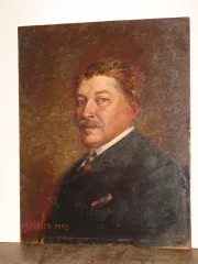 PORTRAIT VON CM DELIN DATIERT 1909