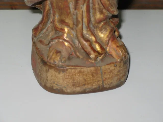 18th C CARVED WOOD STATUE