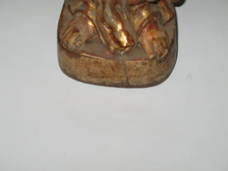 Statue, Vierge à l'enfant, bois sculpté, époque 18ème.