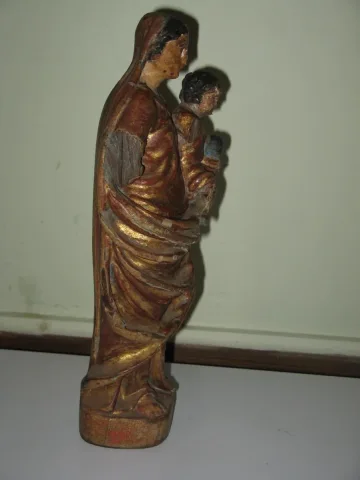 18th C CARVED WOOD STATUE