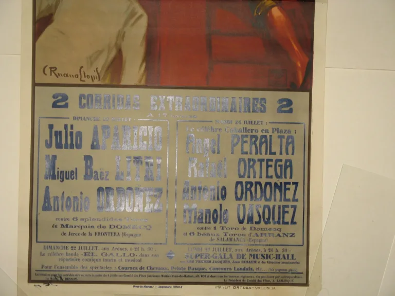 Affiche ancienne de Tauromachie.