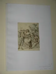 19th C PEN AND WATERCOLOUR PAINTING