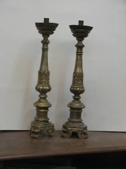 Paire de chandeliers, époque début 19ème.