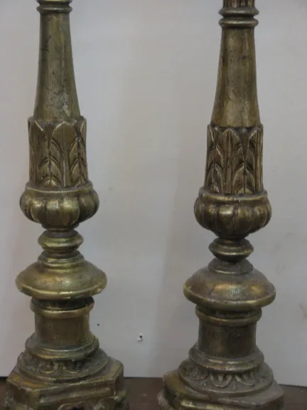 Paire de chandeliers, époque début 19ème.