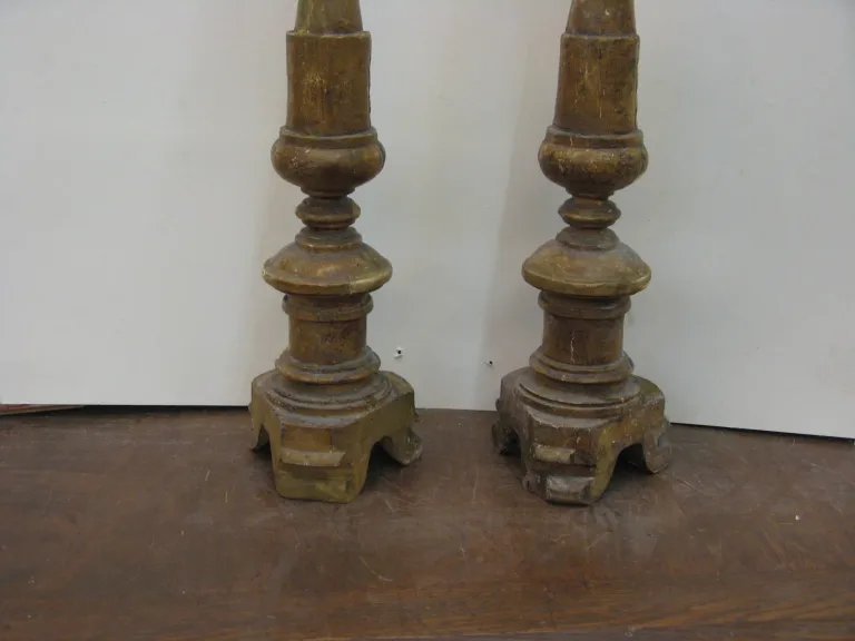 Paire de chandeliers, époque début 19ème.