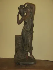 " La Samaritaine ", sculpture signée en plâtre , époque 20ème