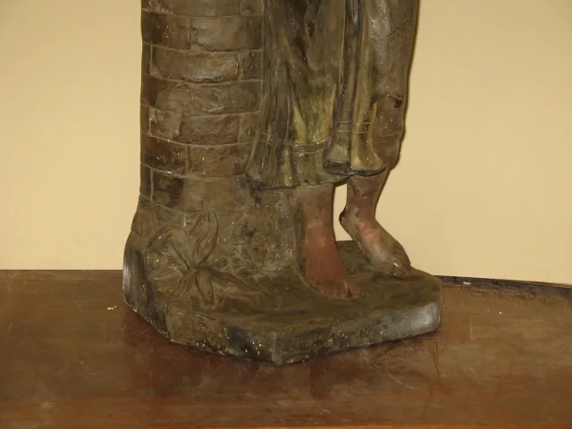 " La Samaritaine ", sculpture signée en plâtre , époque 20ème