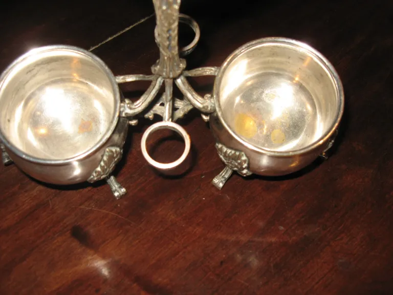 SILBER PLATTE CRUET STAND