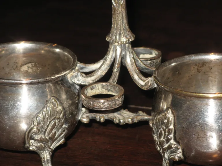 SILBER PLATTE CRUET STAND
