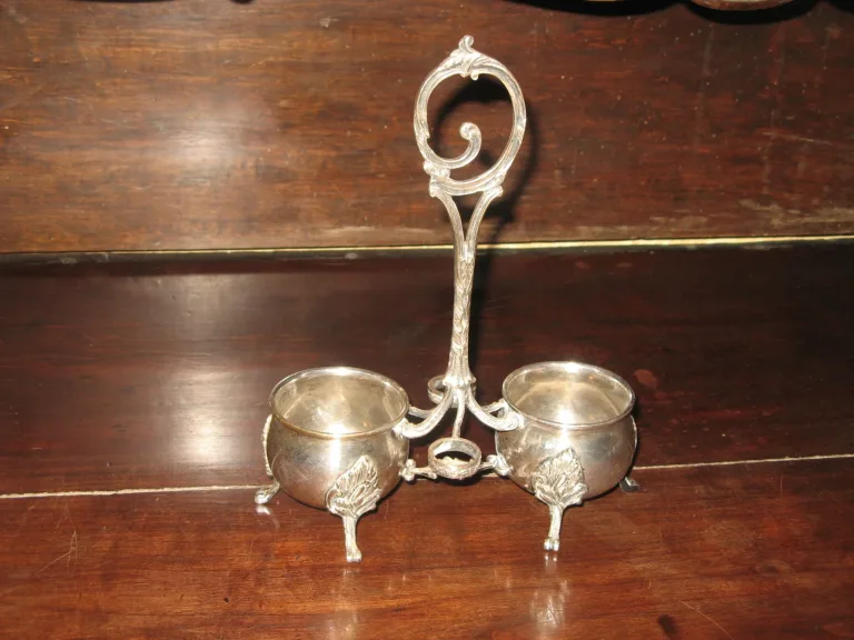 SILBER PLATTE CRUET STAND