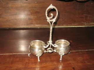 SILBER PLATTE CRUET STAND