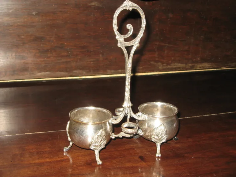 SILBER PLATTE CRUET STAND
