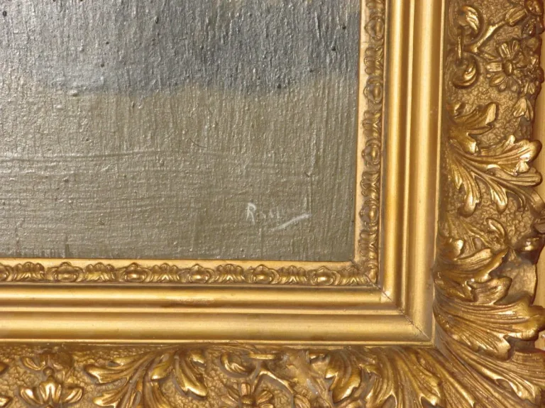 Blumenstrauß, peinture à l'huile sur bois, époque 20ème.