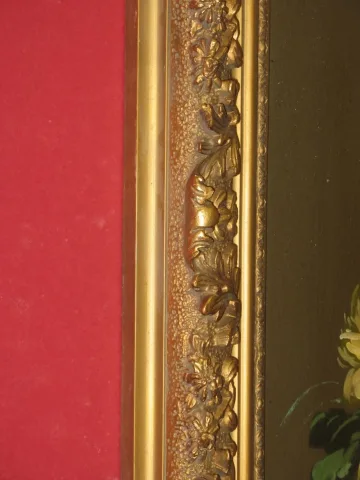 花束de fleurs、祝祭àl'huile sur bois、époque20ème。