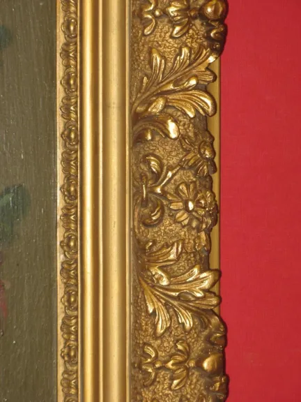 Blumenstrauß, peinture à l'huile sur bois, époque 20ème.