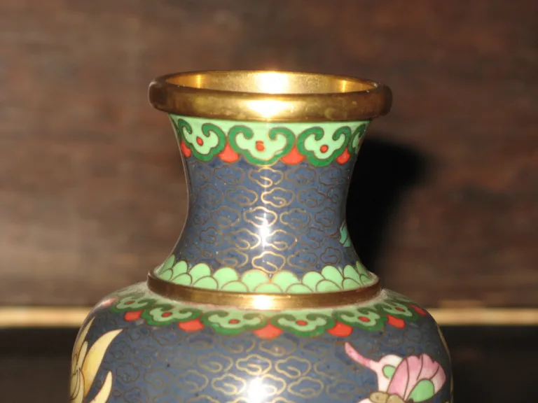 Vase Chinois, Cuvée Cloisonné, Epoche 20 ème.