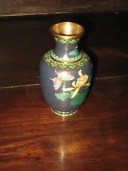 vaso Chinois, cuivre cloisonné, époque 20 ème.