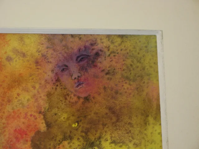 interprétation fantastique d'un rêve, aquarelle époque 20ème.