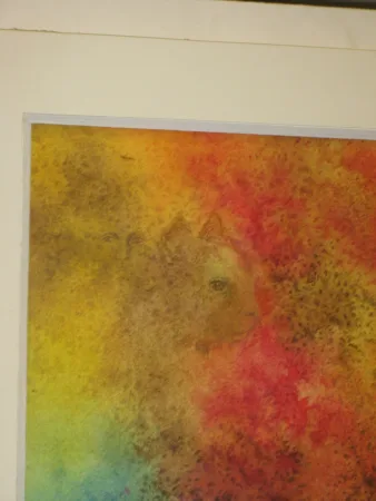 interprétation fantastique d'un rêve, aquarelle époque 20ème.