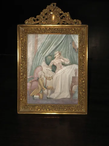 Scènegalante，微型suriévoireépoque19ème。