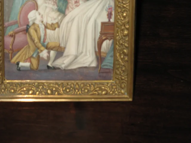 Scènegalante，微型suriévoireépoque19ème。