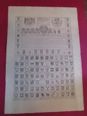 "Armorial de Bourgogne et de Bresse", eau-forte début 20ème
