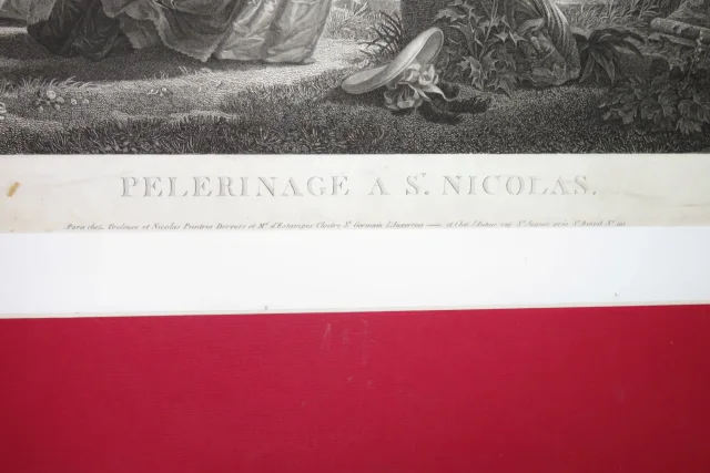 Le Pélérinage de Saint Nicolas, gravure époque 18ème.