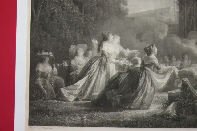 Le Pélérinage de Saint Nicolas, gravure époque 18ème.