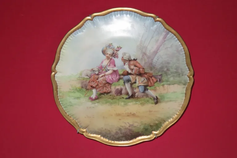 paire d'Assiettes de Limoges (Haviland), époque 19ème.