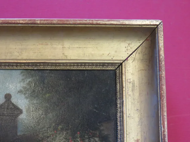 19th C PAINTING ON WOOD PANEL