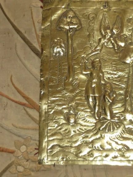 Paire De Cuivres avec Anges et personnages, époque 17 ème.