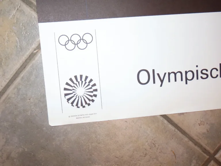 Wunderlich Paul : Lithographie, affiche des jeux Olympiques  Munich de 1972.