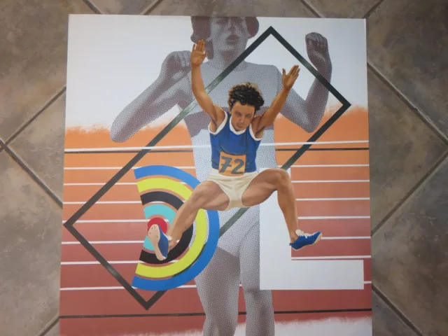 Peter Phillips  : Lithographie, affiche des jeux Olympiques  Munich de 1972.