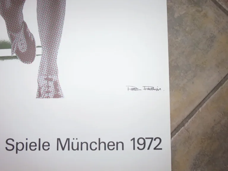 Peter Phillips  : Lithographie, affiche des jeux Olympiques  Munich de 1972.