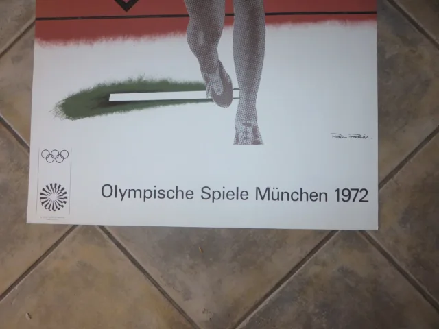 Peter Phillips  : Lithographie, affiche des jeux Olympiques  Munich de 1972.