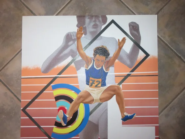 Peter Phillips  : Lithographie, affiche des jeux Olympiques  Munich de 1972.
