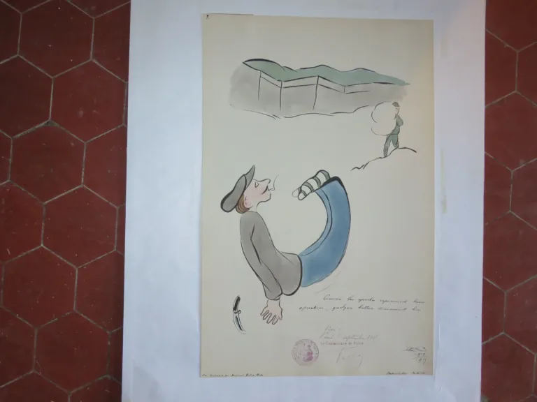 Dessin de presse, daté de 1914.