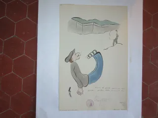 Dessin de presse, daté de 1914.